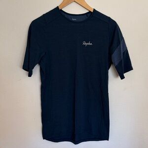Rapha sz XS Men's Trail Merino Short Sleeve Dark Navy Short Sleeve Cycling Shirt